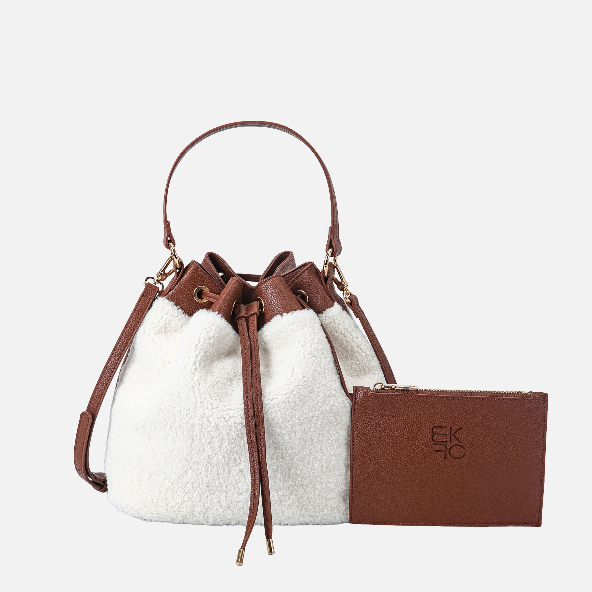Saryn Faux Fur Bucket Bag and Set