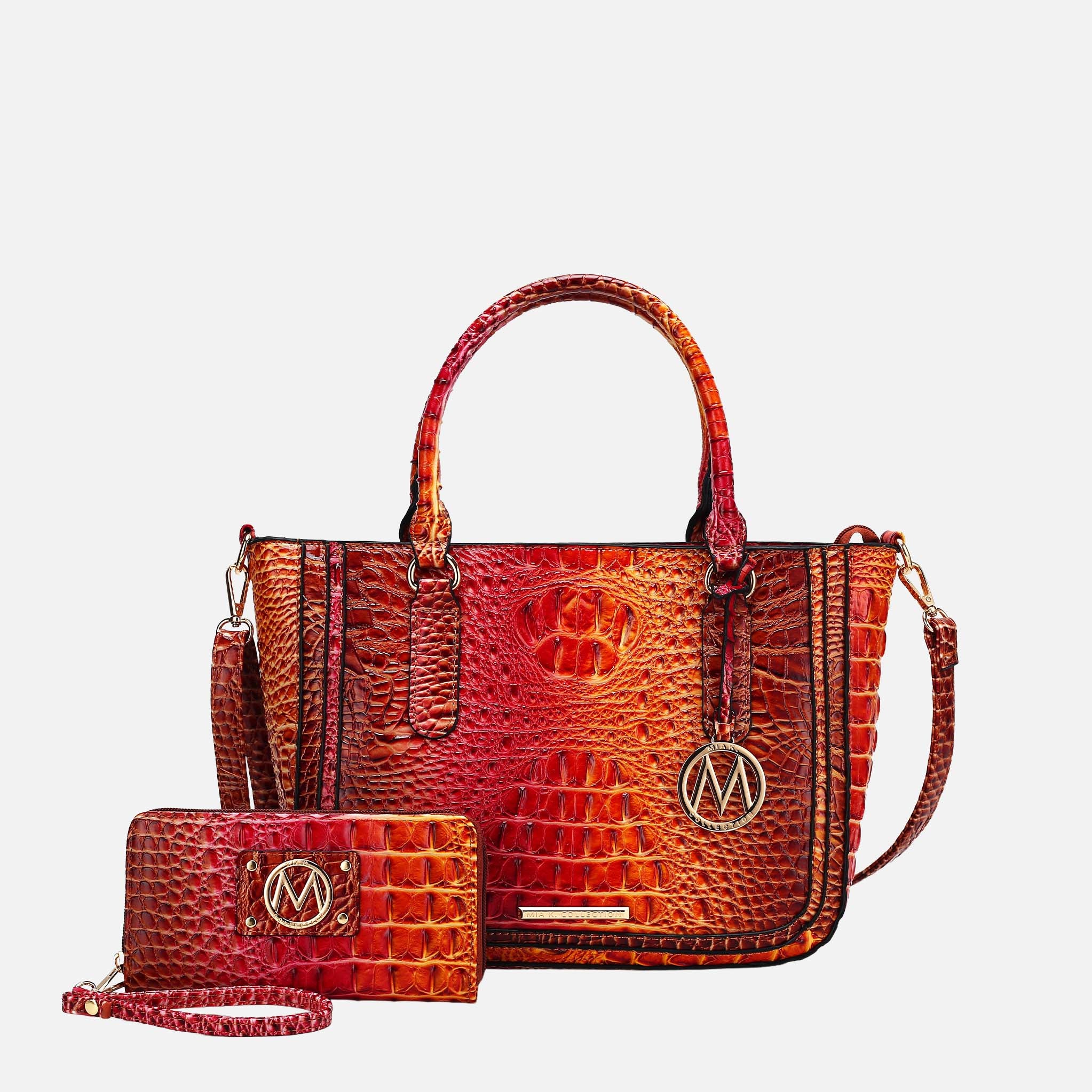 Bonnie Gradient Croc Shoulder Bag and Set