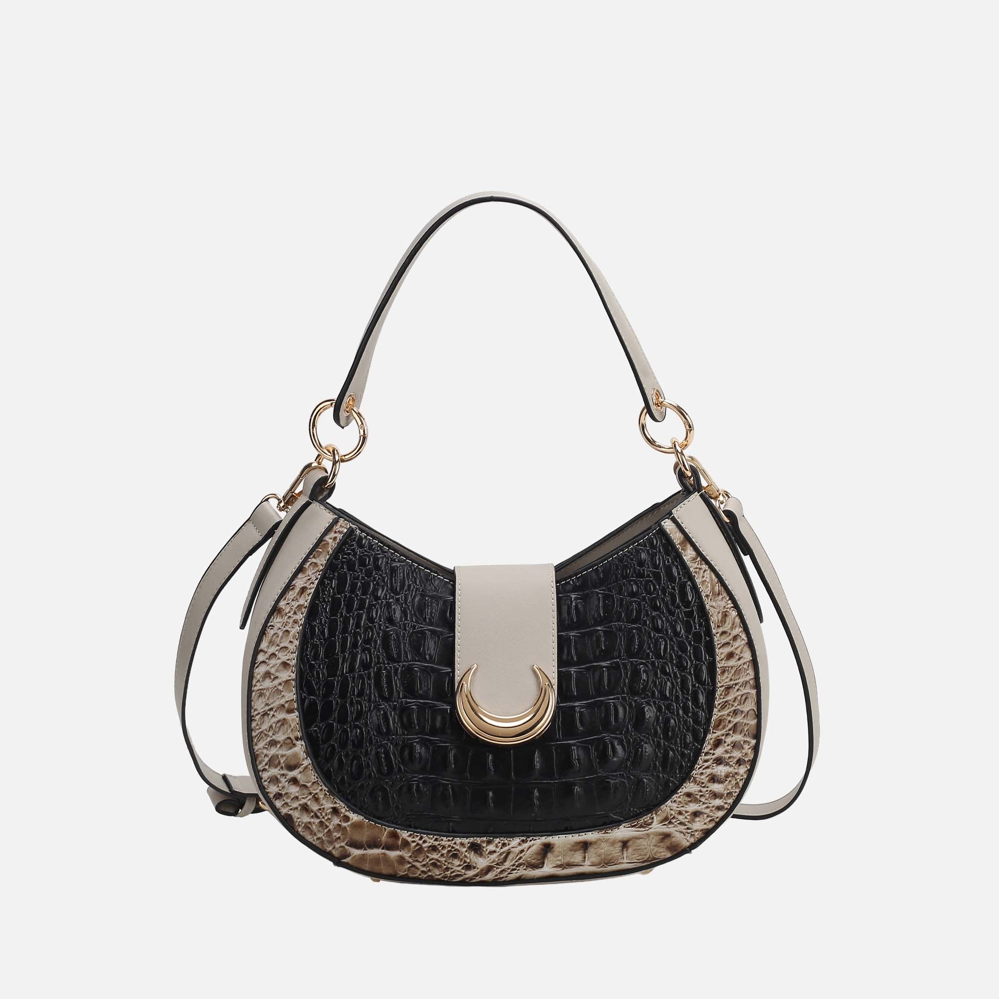 Jain Croc-Embossed Shoulder Bag