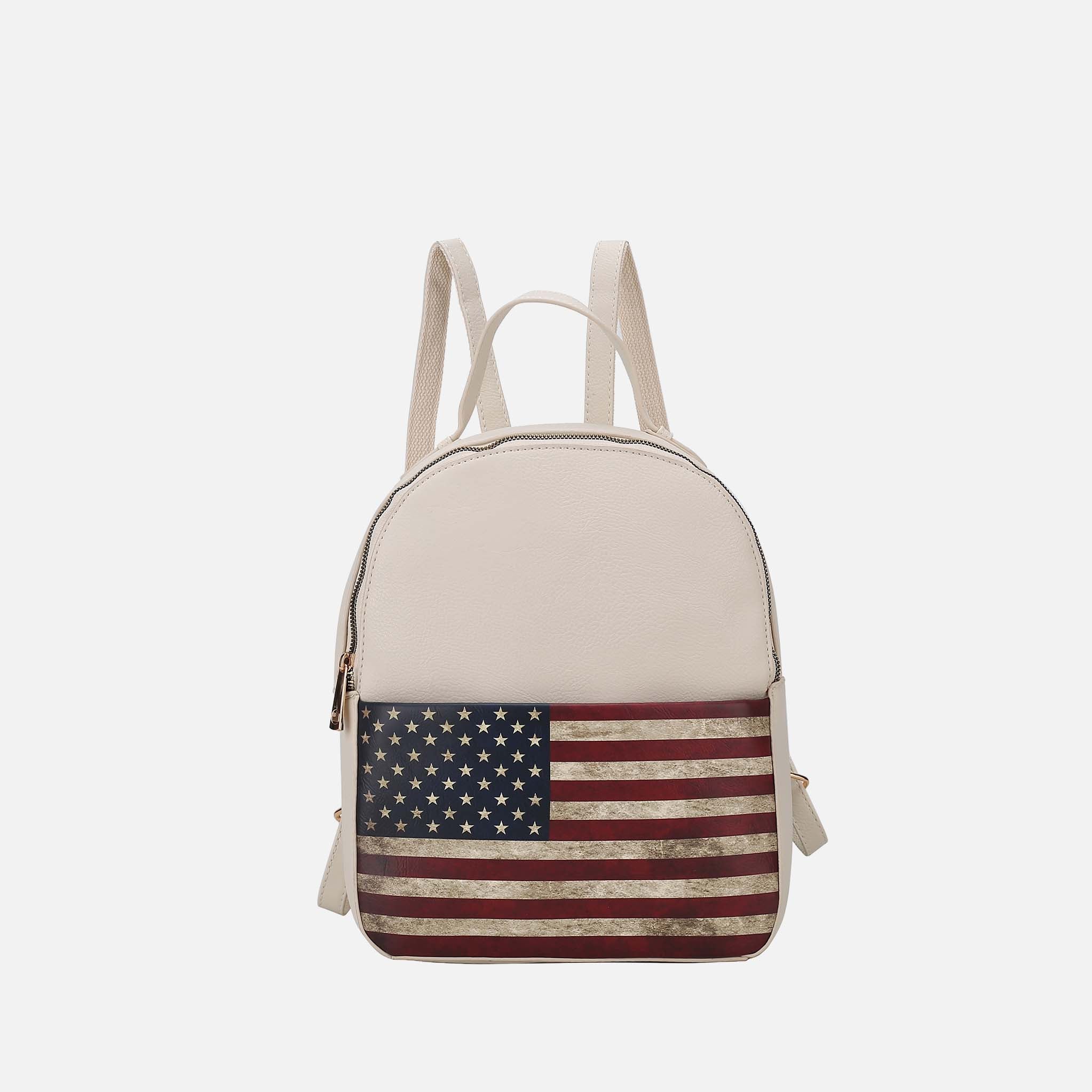 Briella Flag Print Backpack