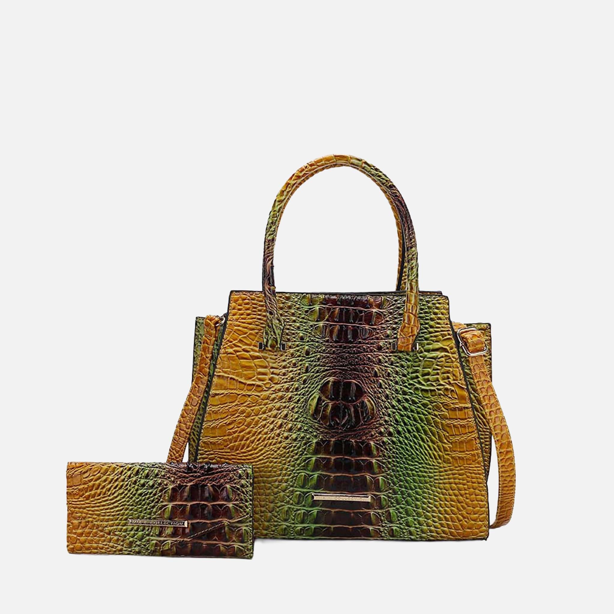 Miriam Croc Tote Bag and Set