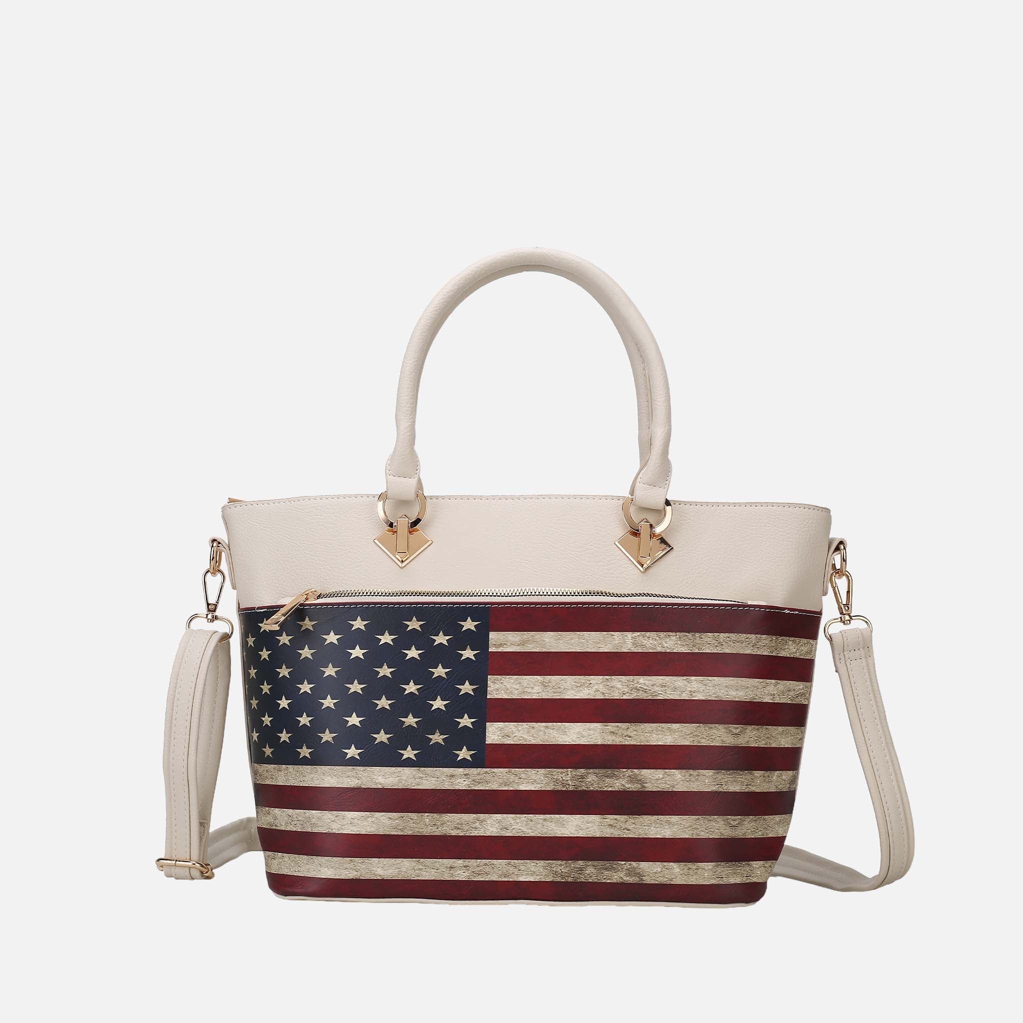Lilian Printed Flag Tote Bag