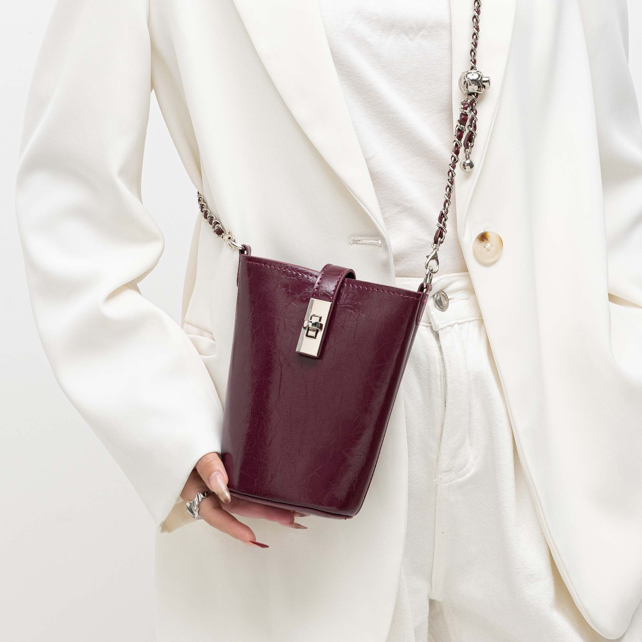 Evelina Mini Bucket Bag