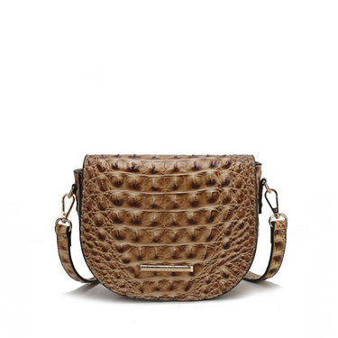 Amalia Solid Croc Crossbody Bag