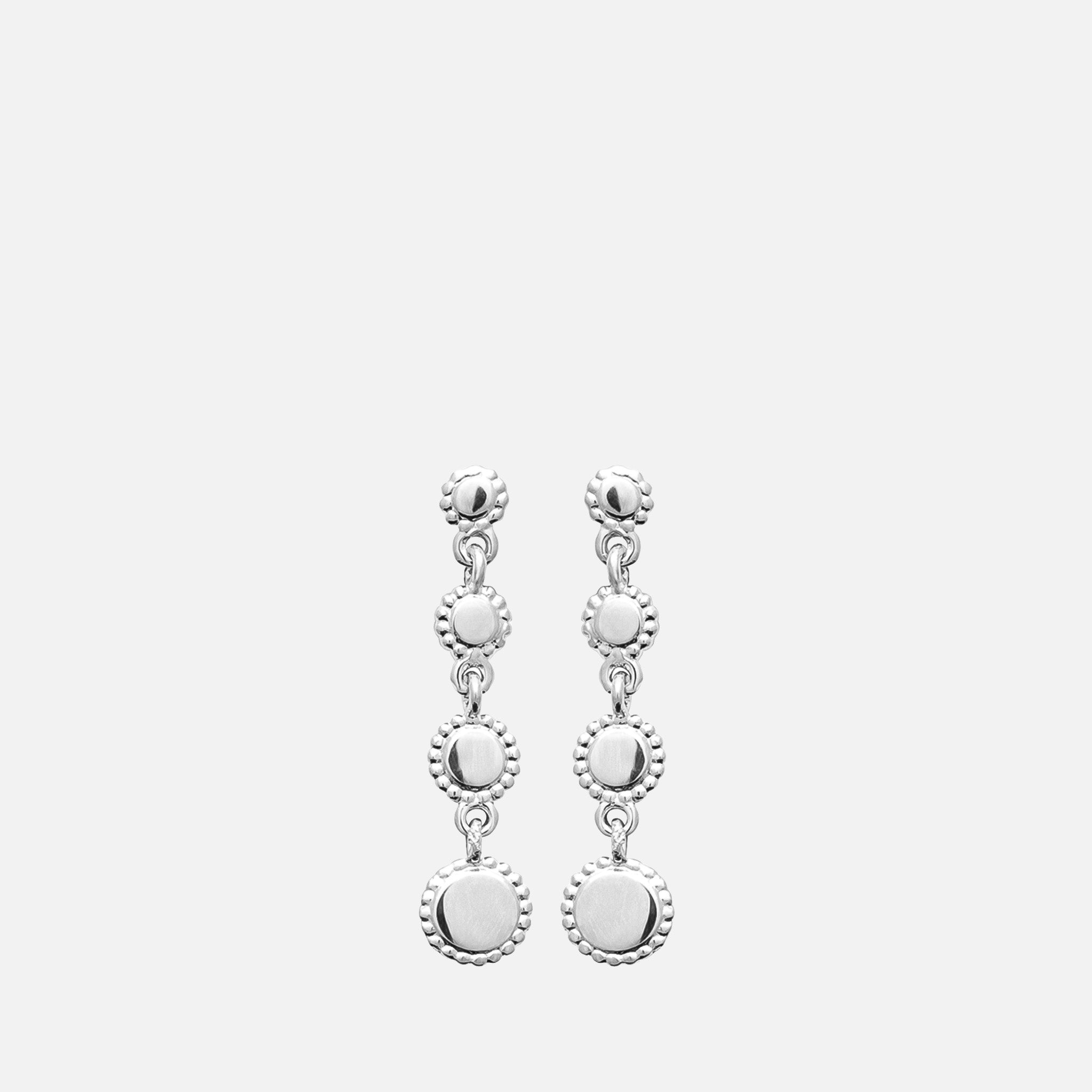 Juno Beaded Disc Drop Earrings