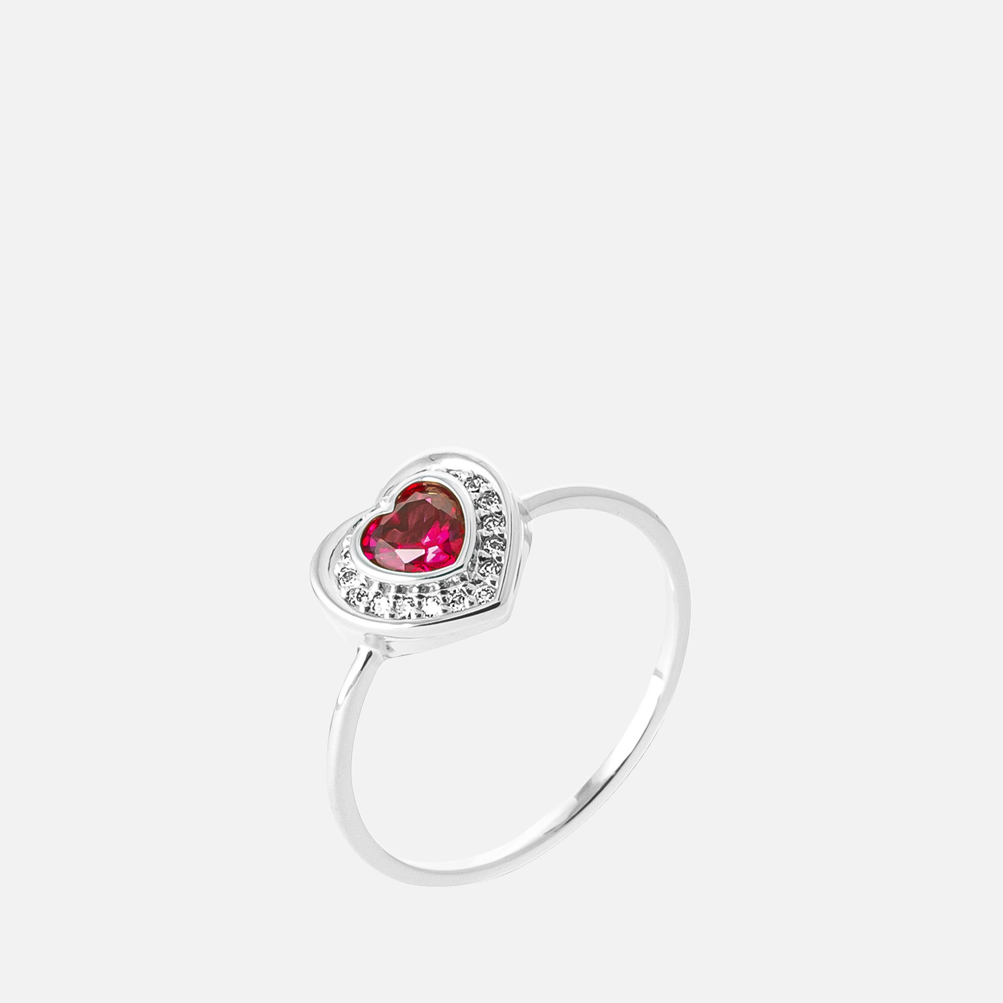 Selene Heart Halo Ring