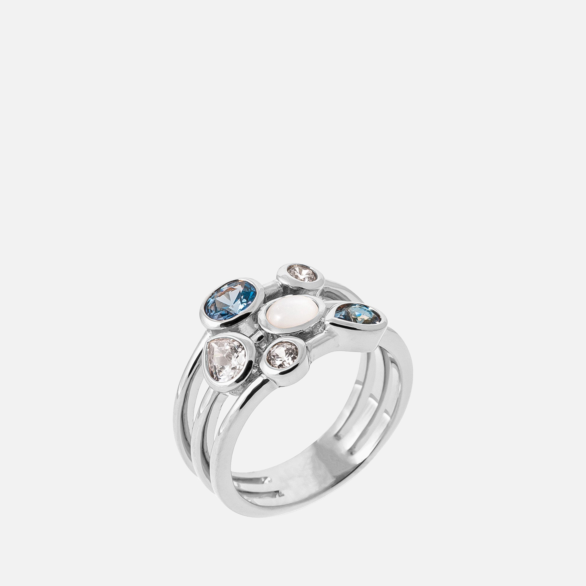 Celeste Cluster Silver Ring