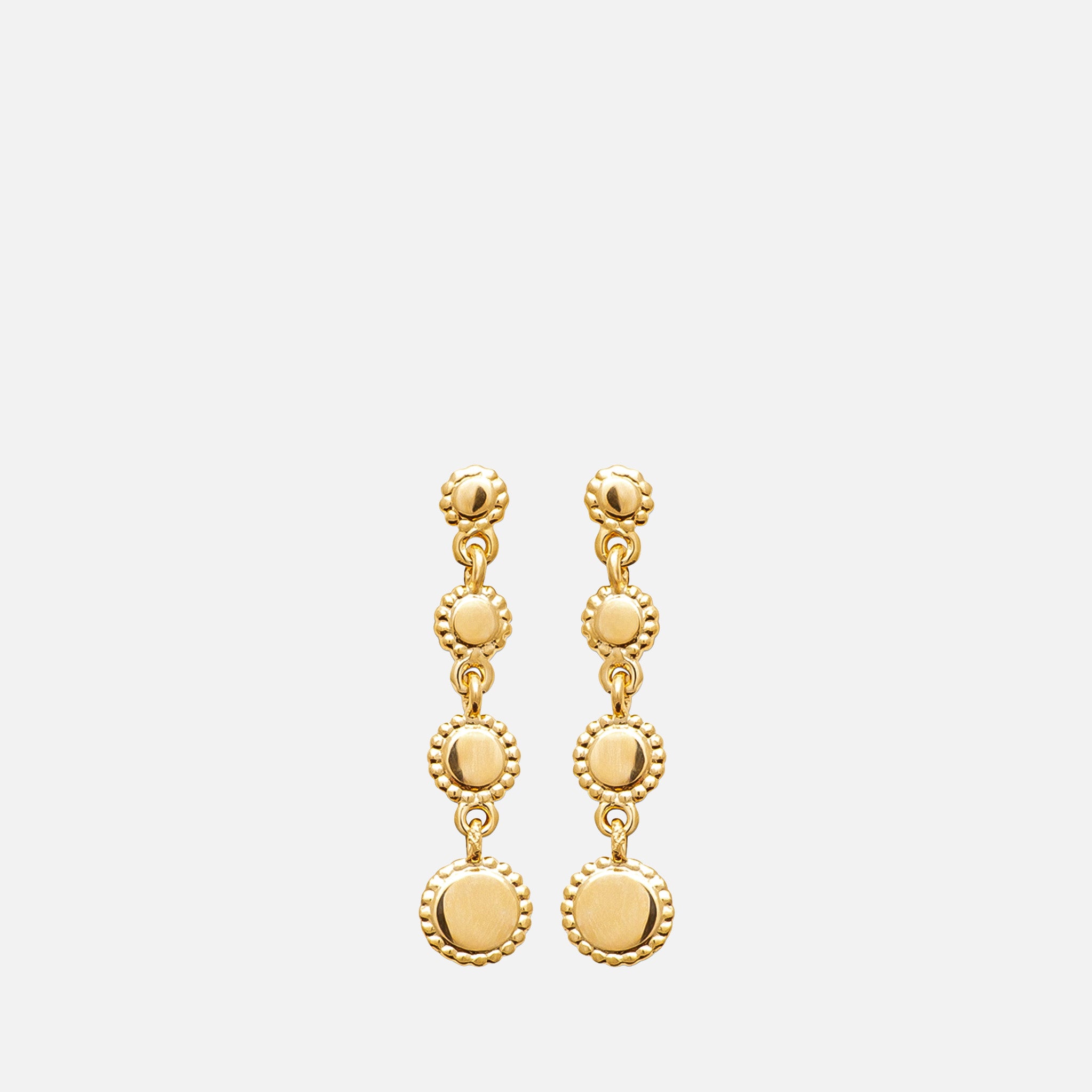 Juno Beaded Disc Drop Earrings
