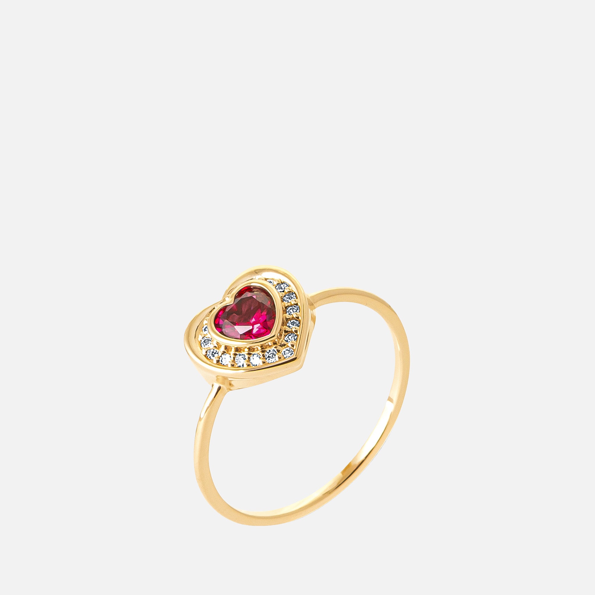 Selene Heart Halo Ring
