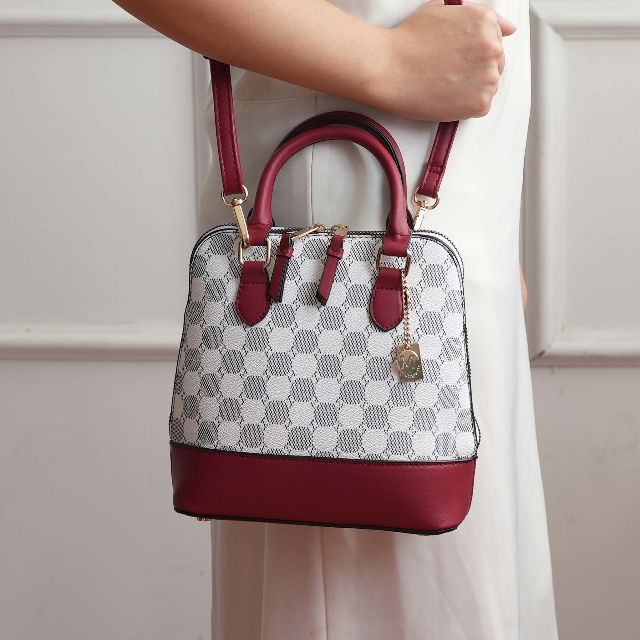 Marjorie Circular Print Satchel Bag