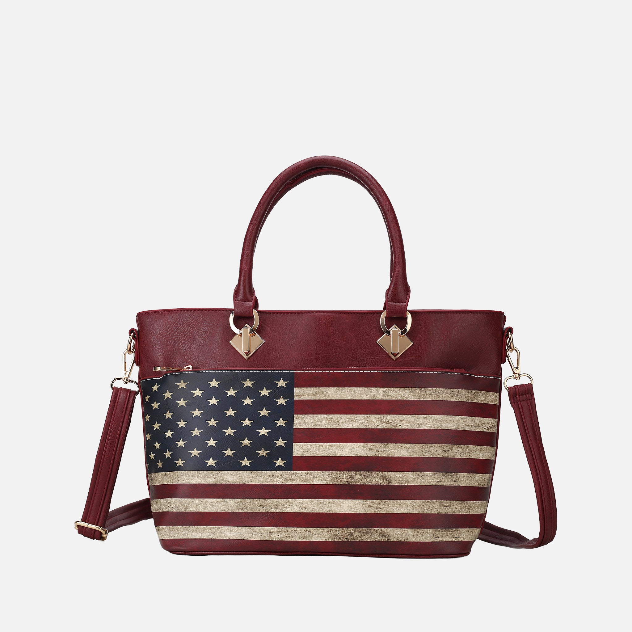 Lilian Printed Flag Tote Bag