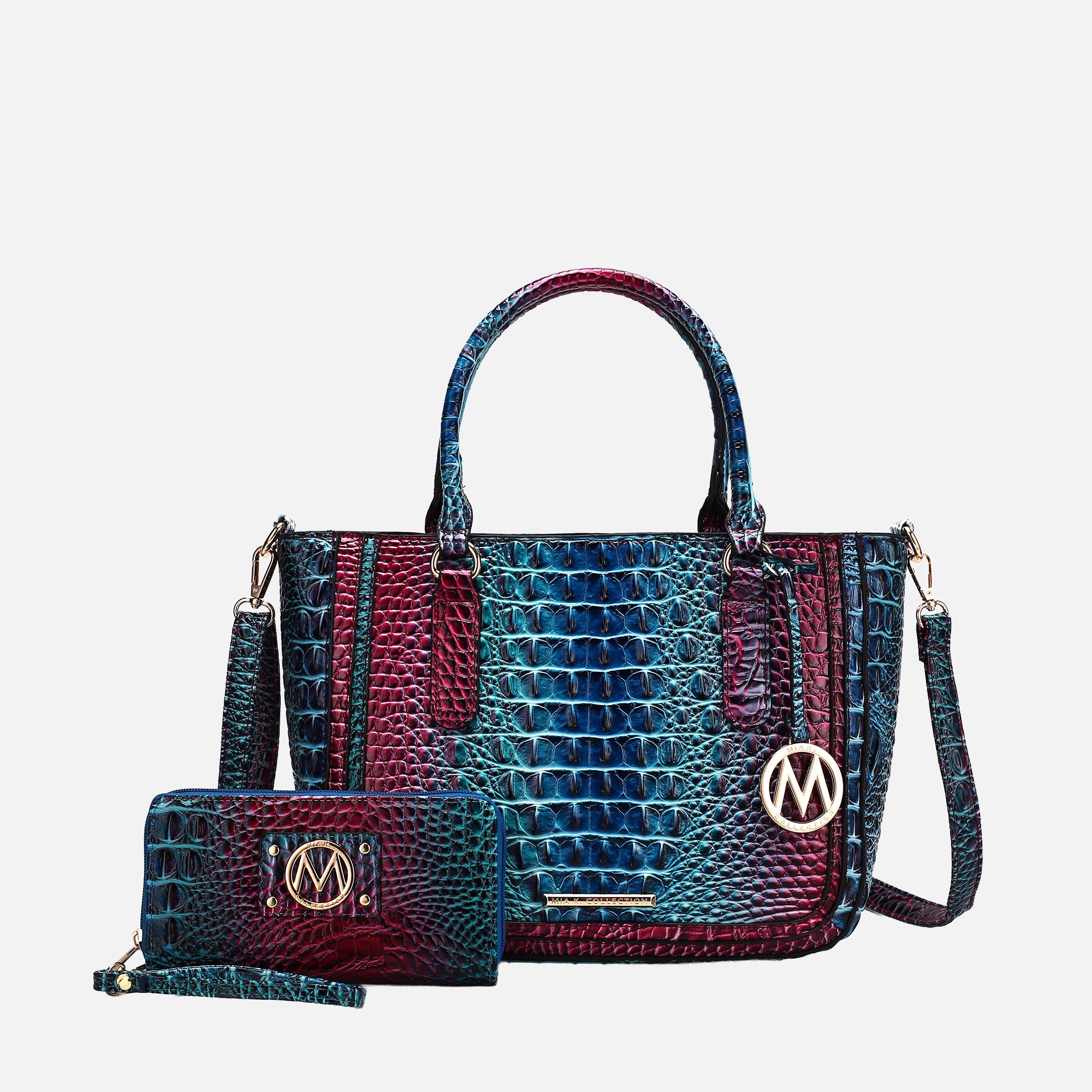 Bonnie Gradient Croc Shoulder Bag and Set
