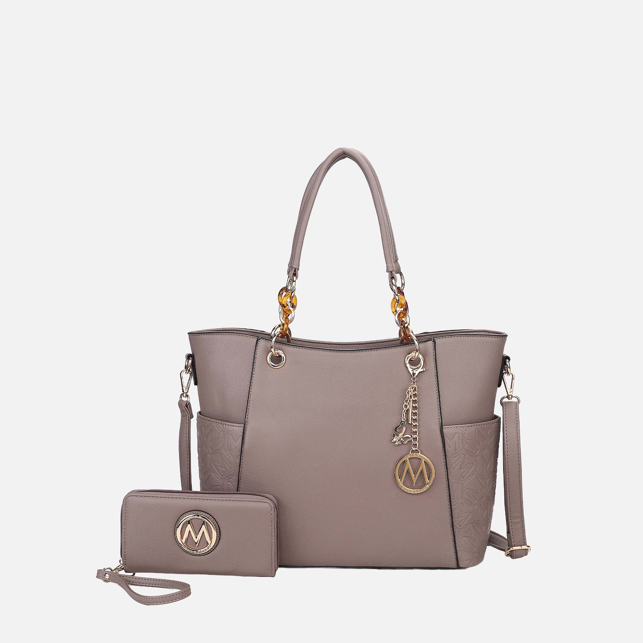 Merlina Embossed Tote Bag and Set