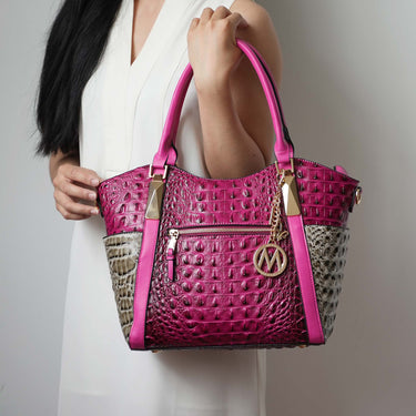 Janise Croc Tote handbag