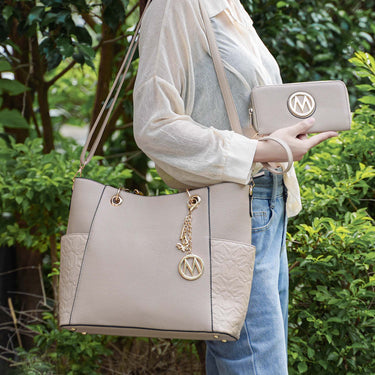 Merlina Embossed Tote Bag and Set