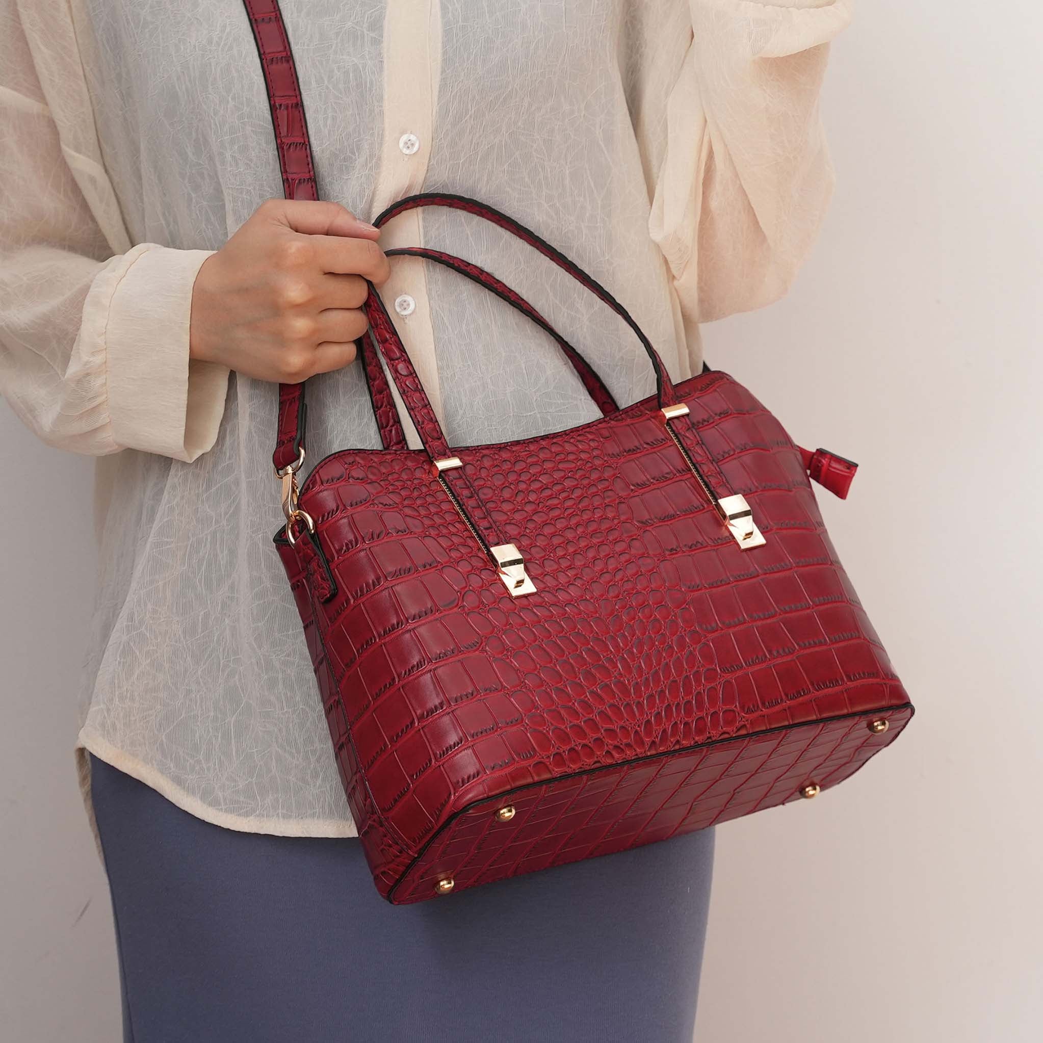 Aurelia Embossed Shoulder Bag