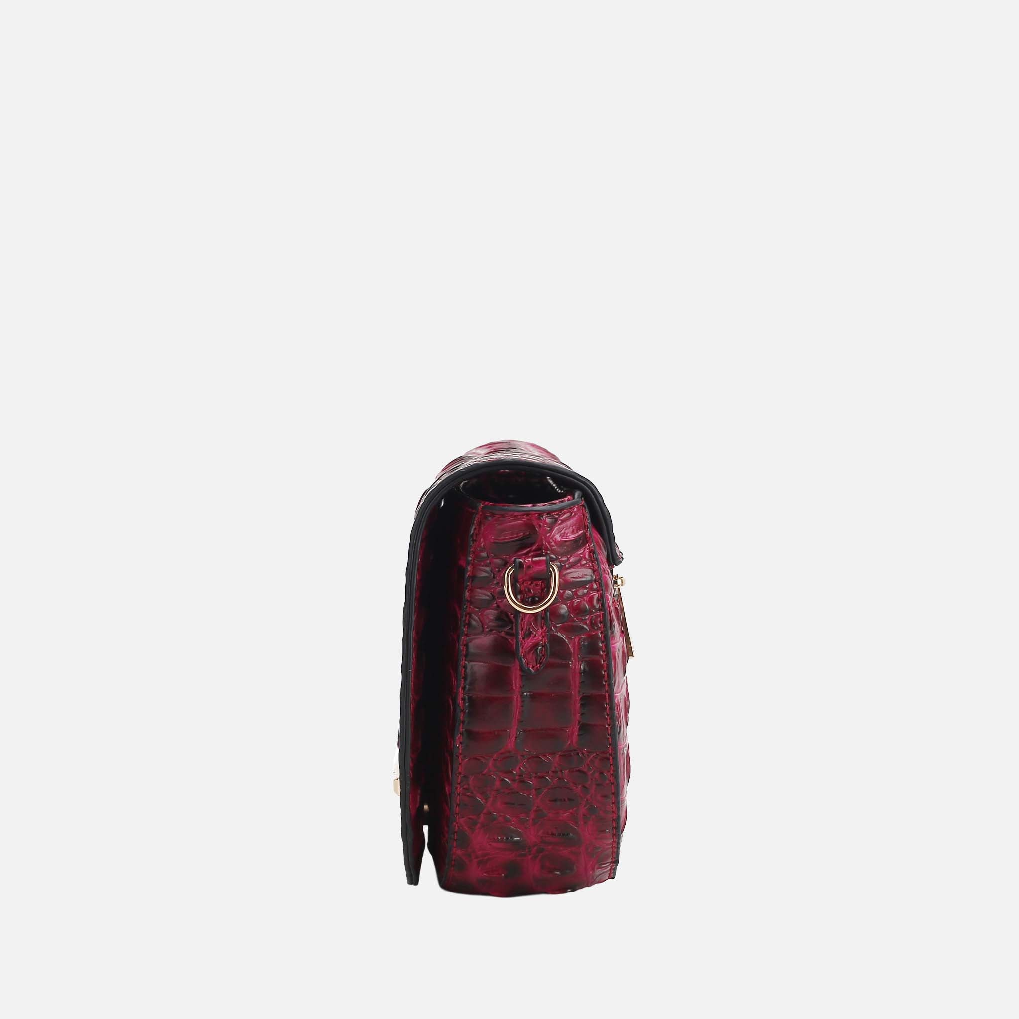 Amalia Solid Croc Crossbody Bag
