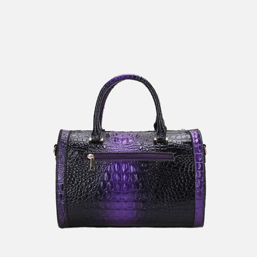 Usal Croc-Embossed Satchel Bag