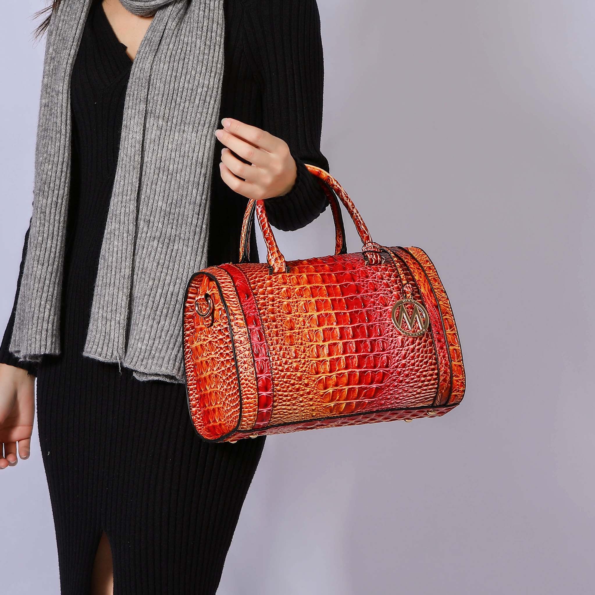 Eleanor Gradient Croc Shoulder Bag