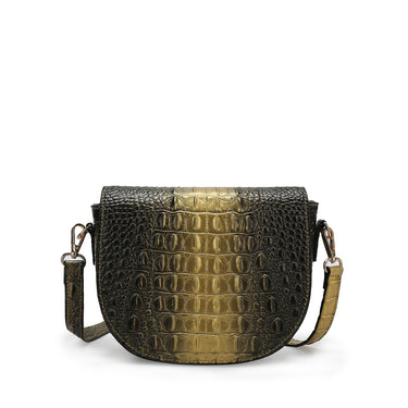 Amalia Croc-Embossed Crossbody Bag