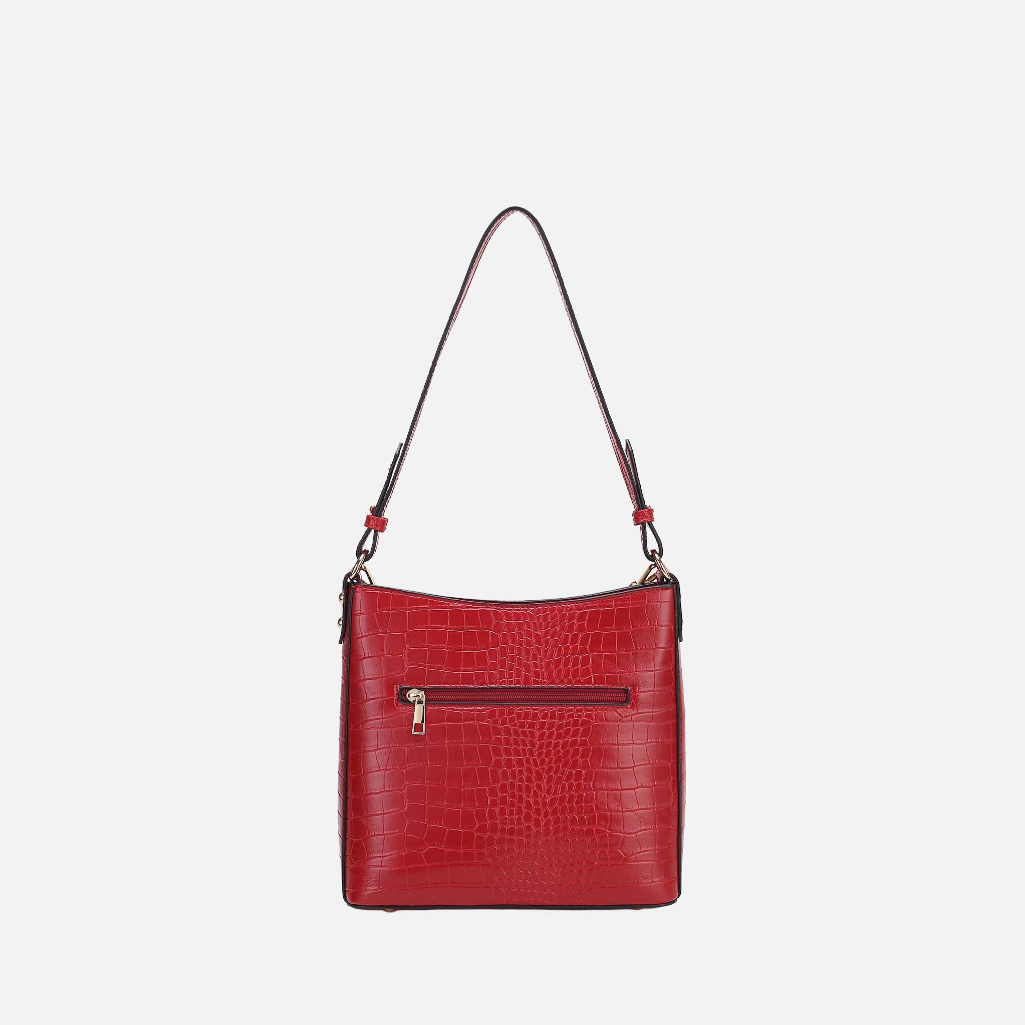 Bizzy Embossed Shoulder Bag