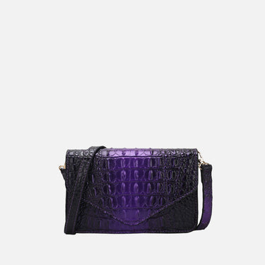 Vanta Croc-Embossed Saddle Bag