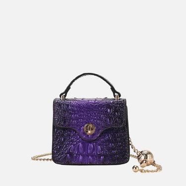 Luxe Croc-Embossed Mini Satchel