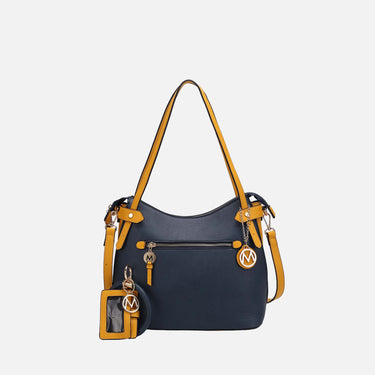 Jaseli Color-Block Hobo Bag and Cardholder Set