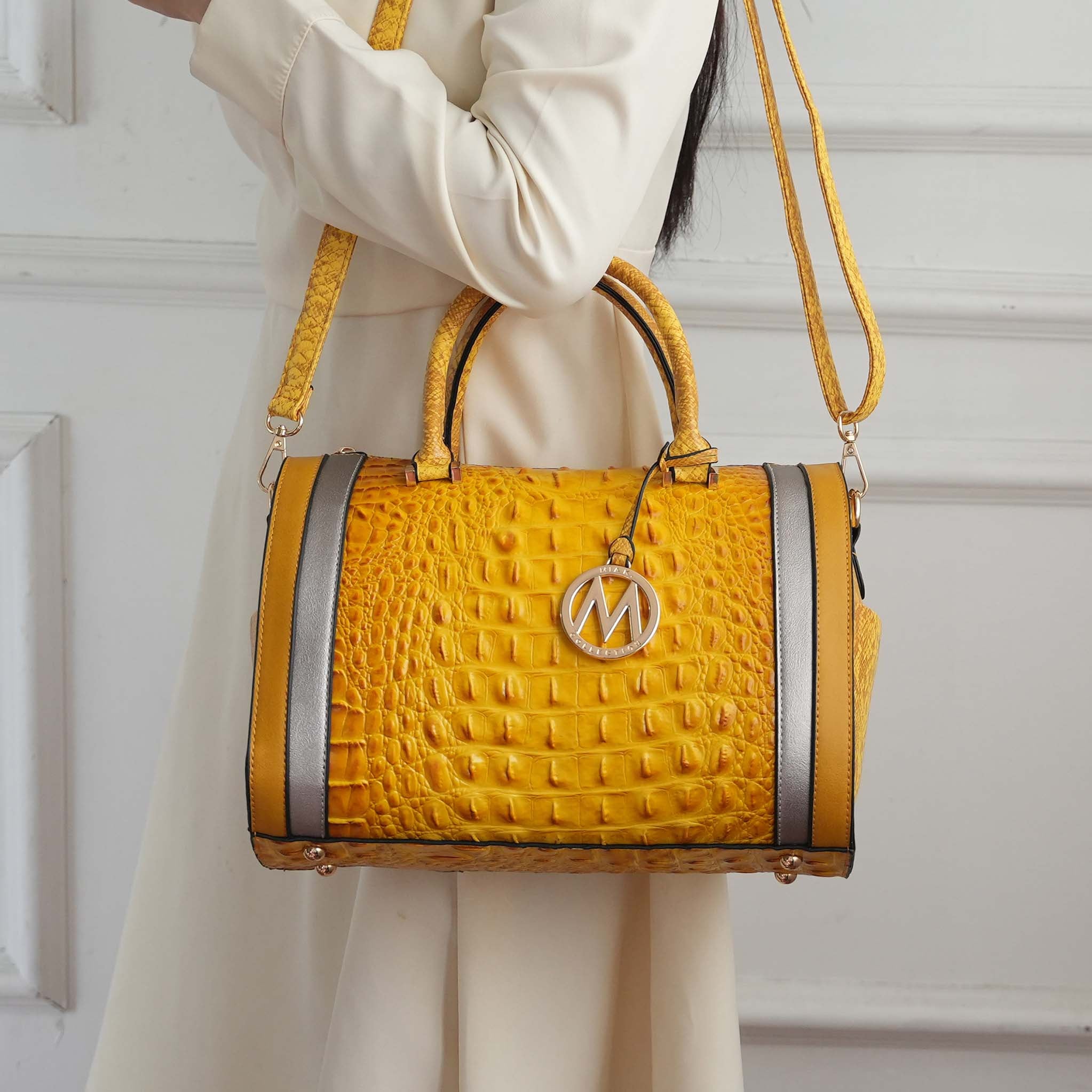 Eleanor Embossed Shoulder Bag