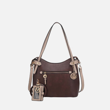 Jaseli Color-Block Hobo Bag and Cardholder Set
