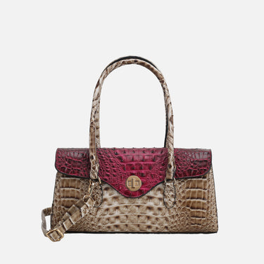 Liviana Croc-Embossed Shoulder Bag