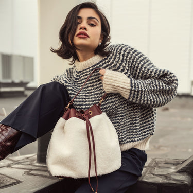 Saryn Faux Fur Bucket Bag and Set