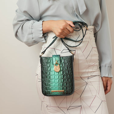 Avery Croc-Embossed Crossbody Bag