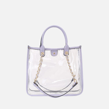 Diva PVC Tote Bag with Tweed Bucket Bag