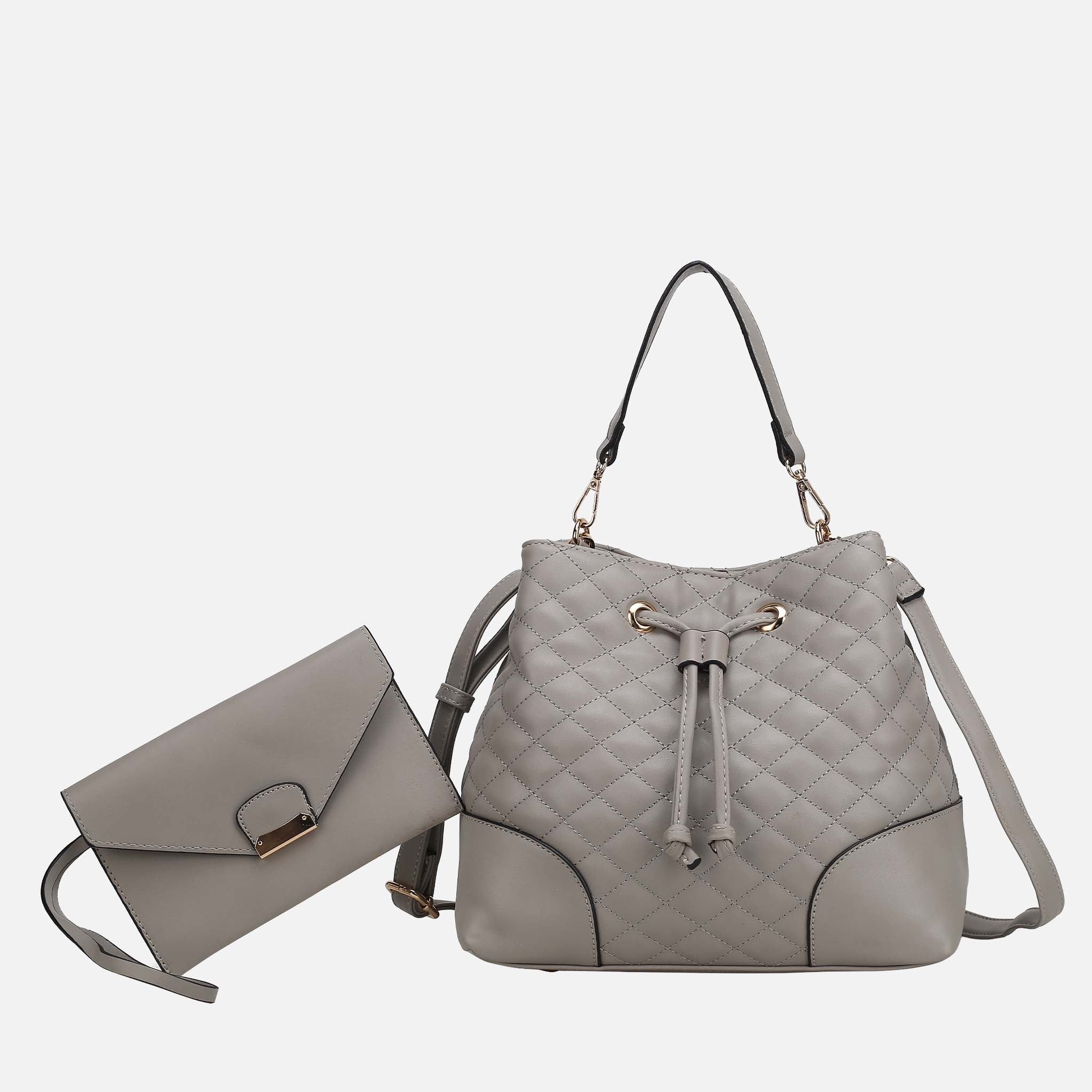 Wendy 2 PCS Bucket Bag with Wristlet