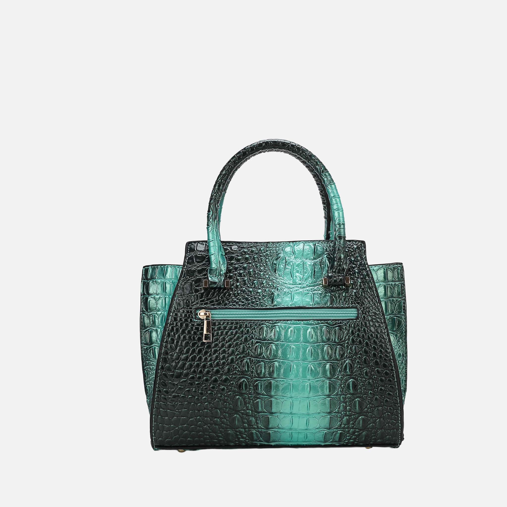 Bently Croc-Embossed Tote and Set
