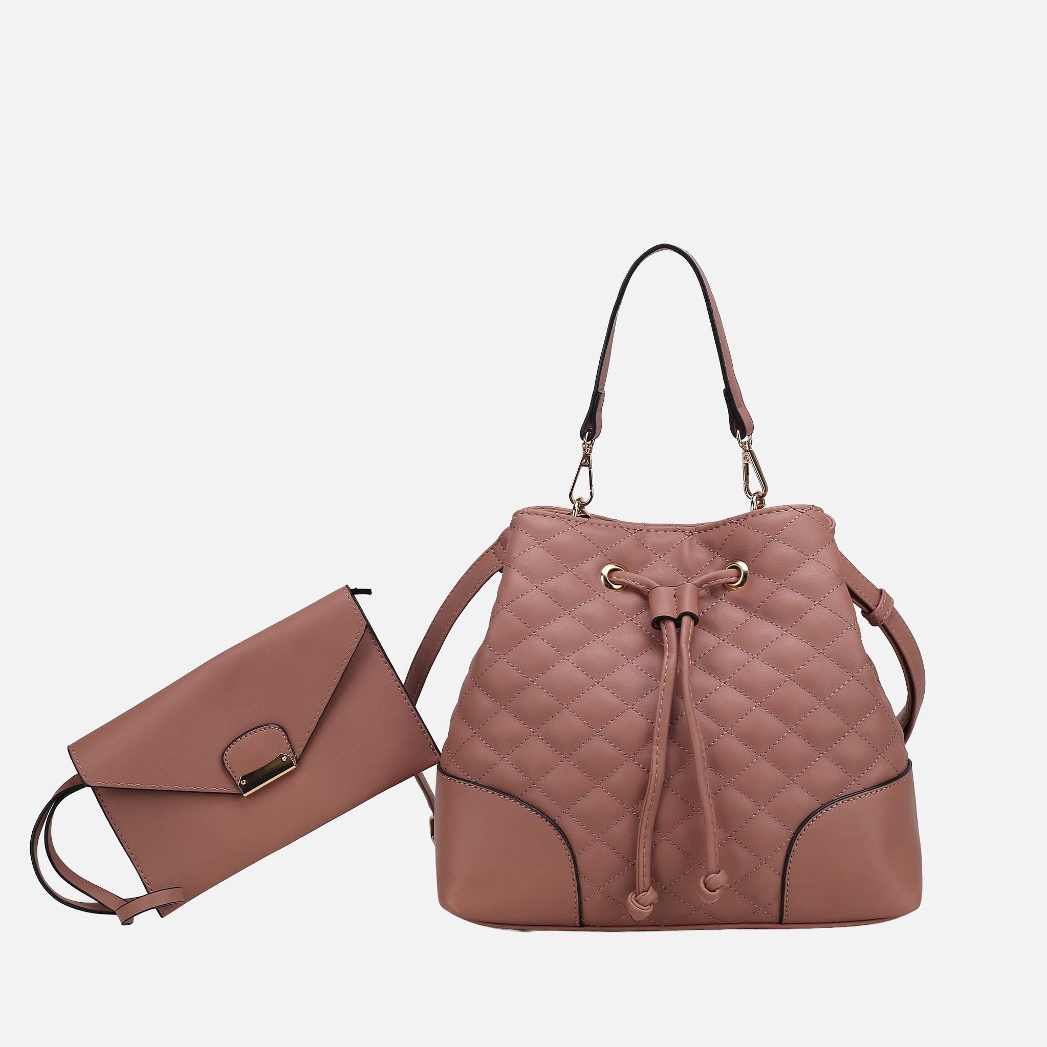 Wendy 2 PCS Bucket Bag with Wristlet