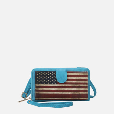 Kiara Printed Flag Phone Crossbody Bag