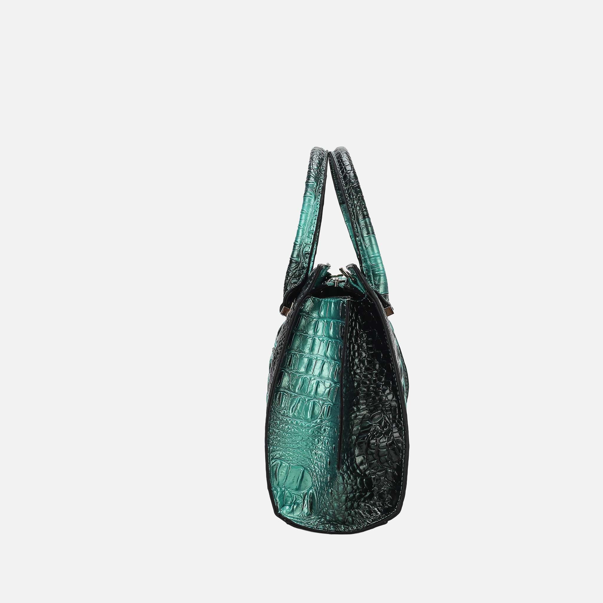 Bently Croc-Embossed Tote and Set