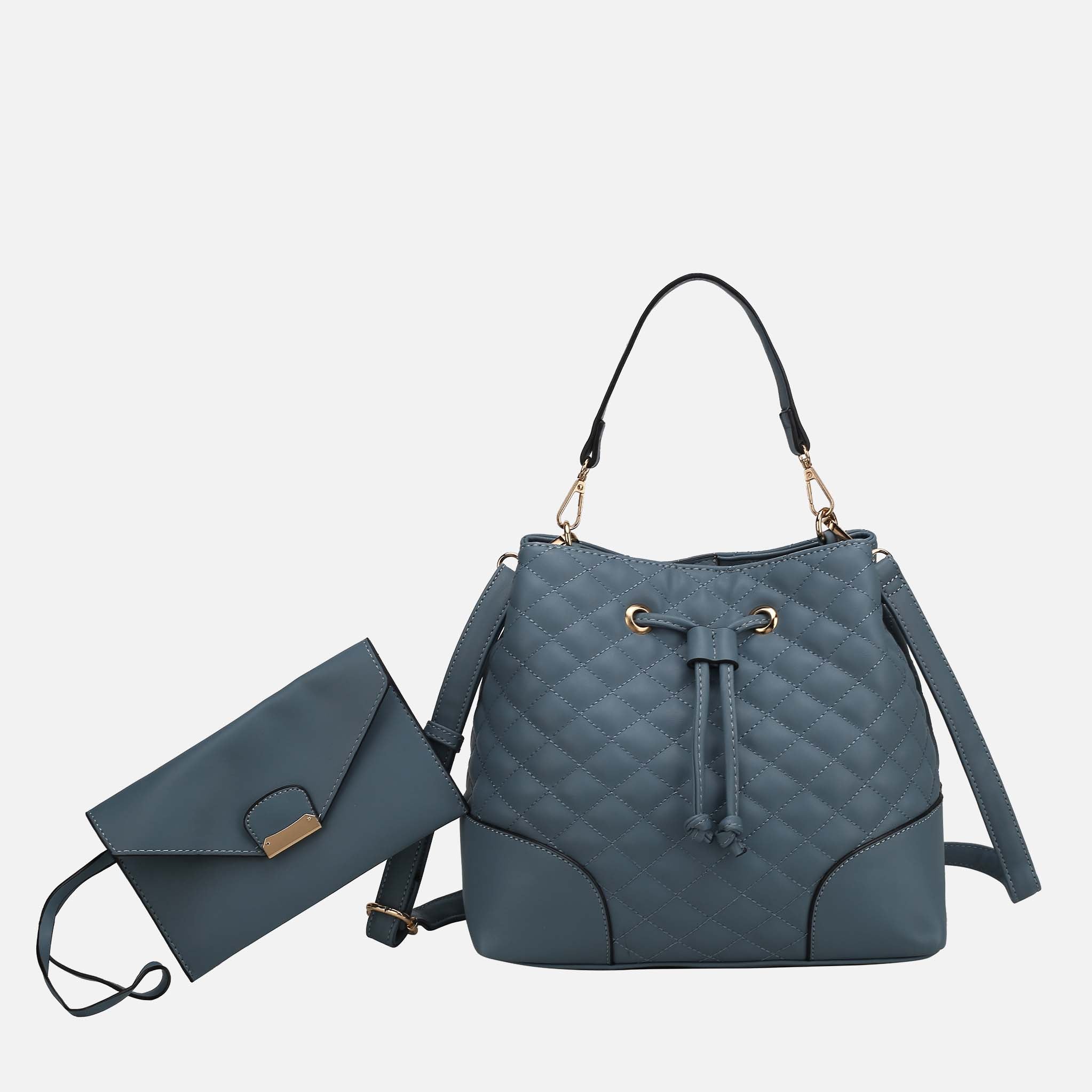 Wendy 2 PCS Bucket Bag with Wristlet