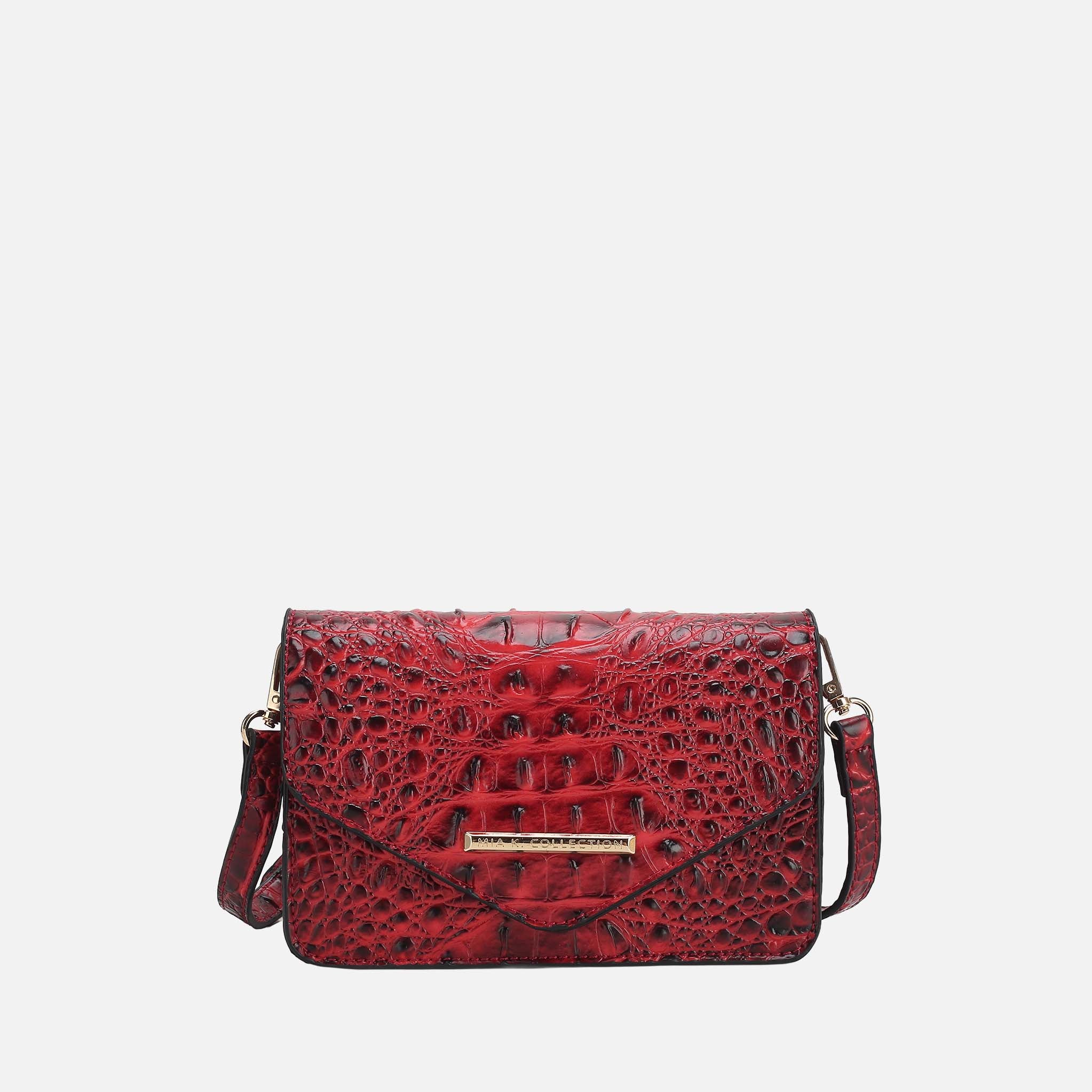 Vanta Solid Croc Saddle Bag