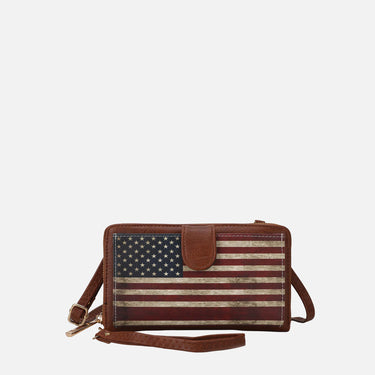 Kiara Printed Flag Phone Crossbody Bag