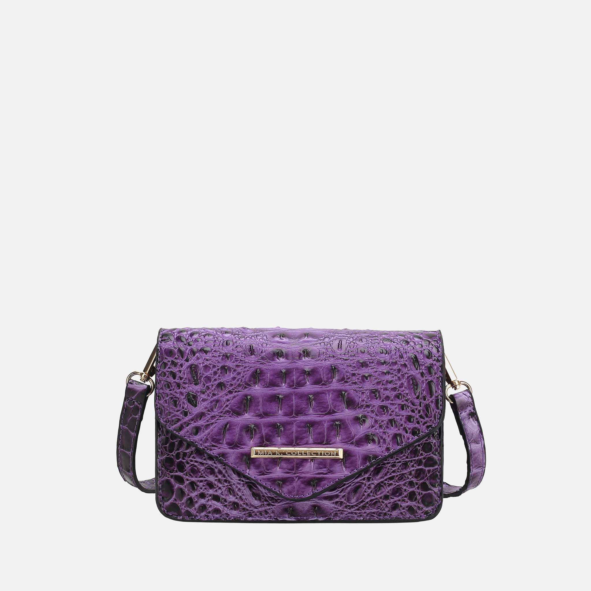 Vanta Solid Croc Saddle Bag