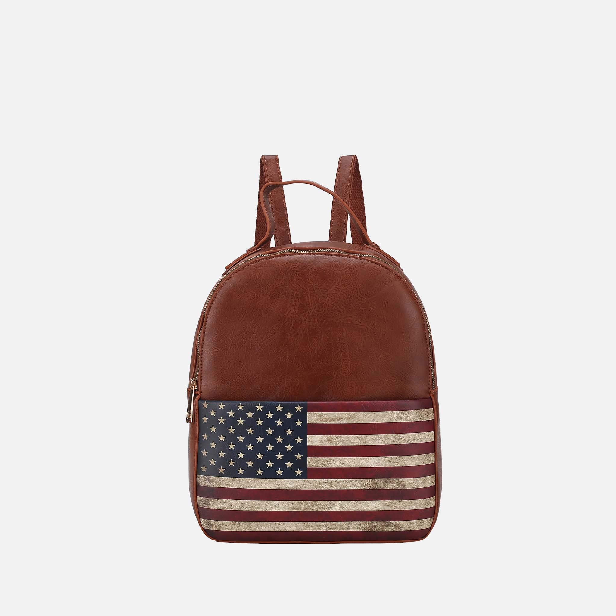 Briella Flag Print Backpack