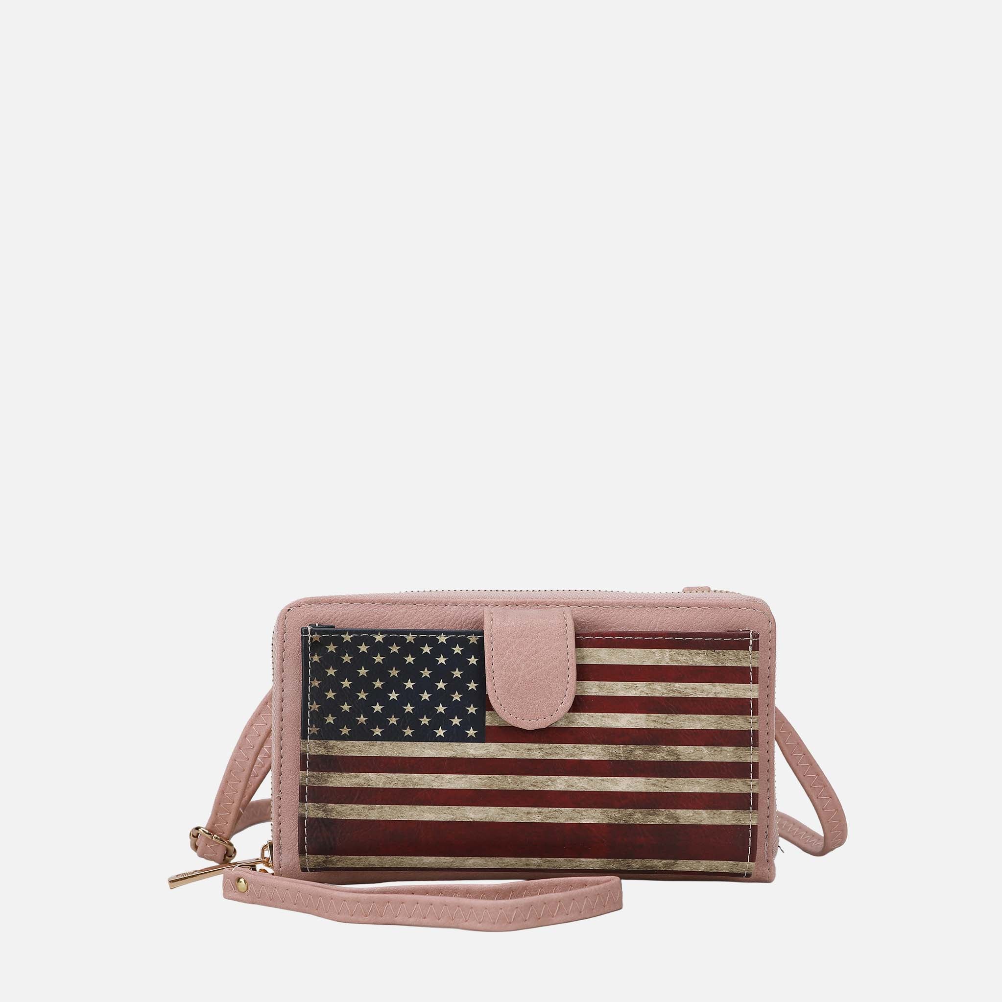 Kiara Printed Flag Phone Crossbody Bag