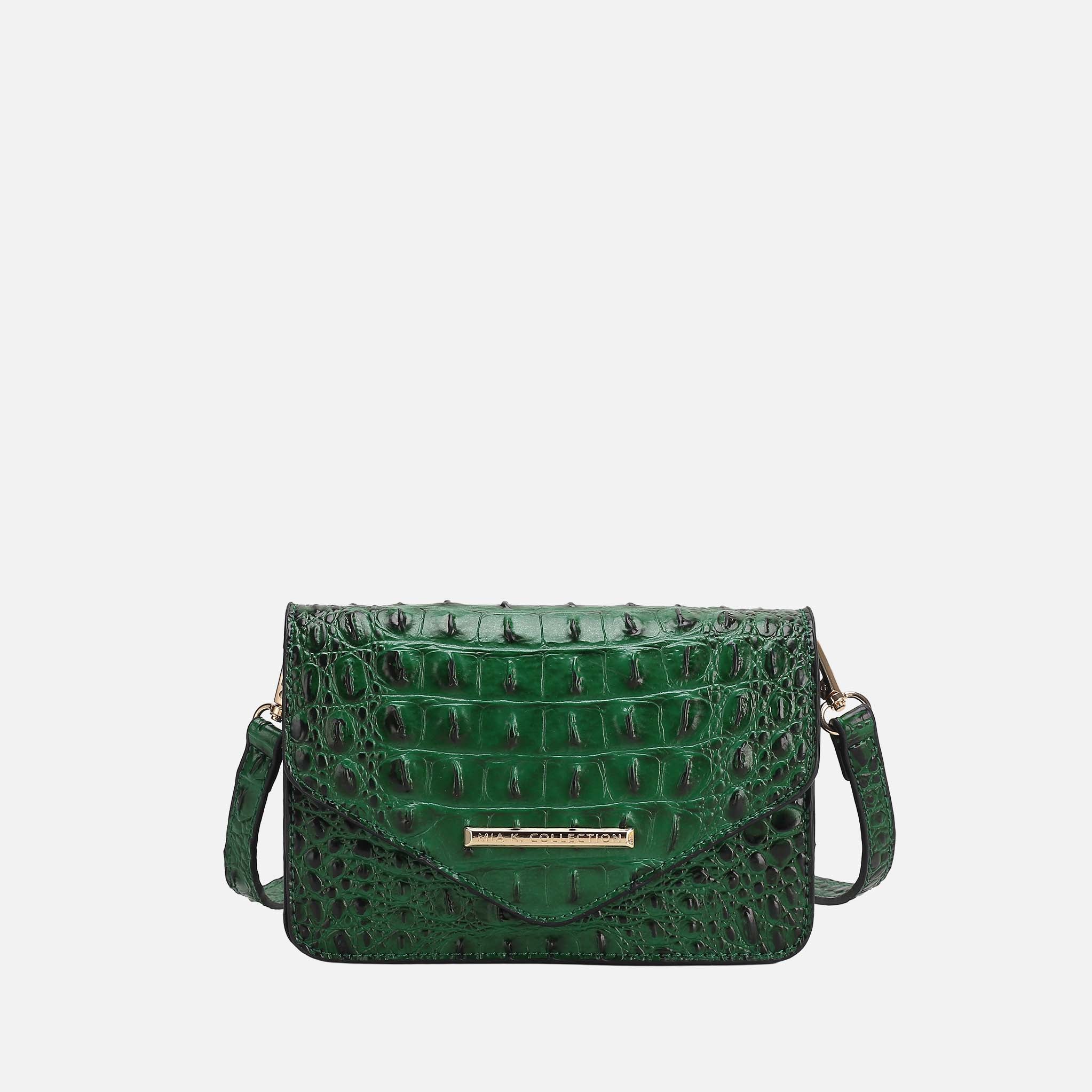 Vanta Solid Croc Saddle Bag