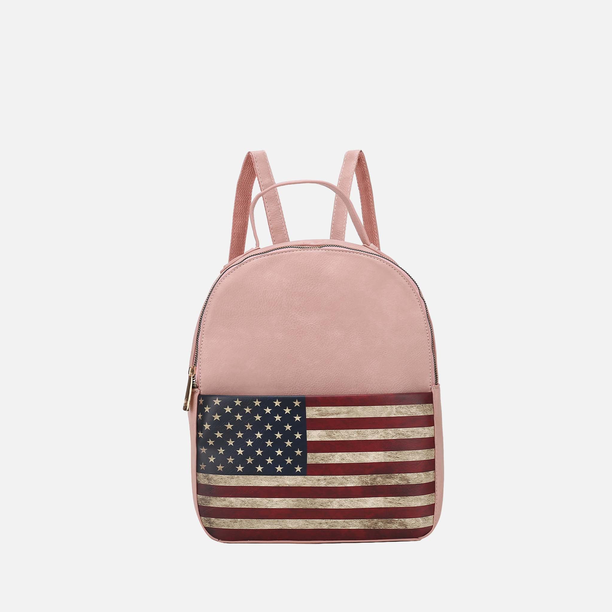 Briella Flag Print Backpack