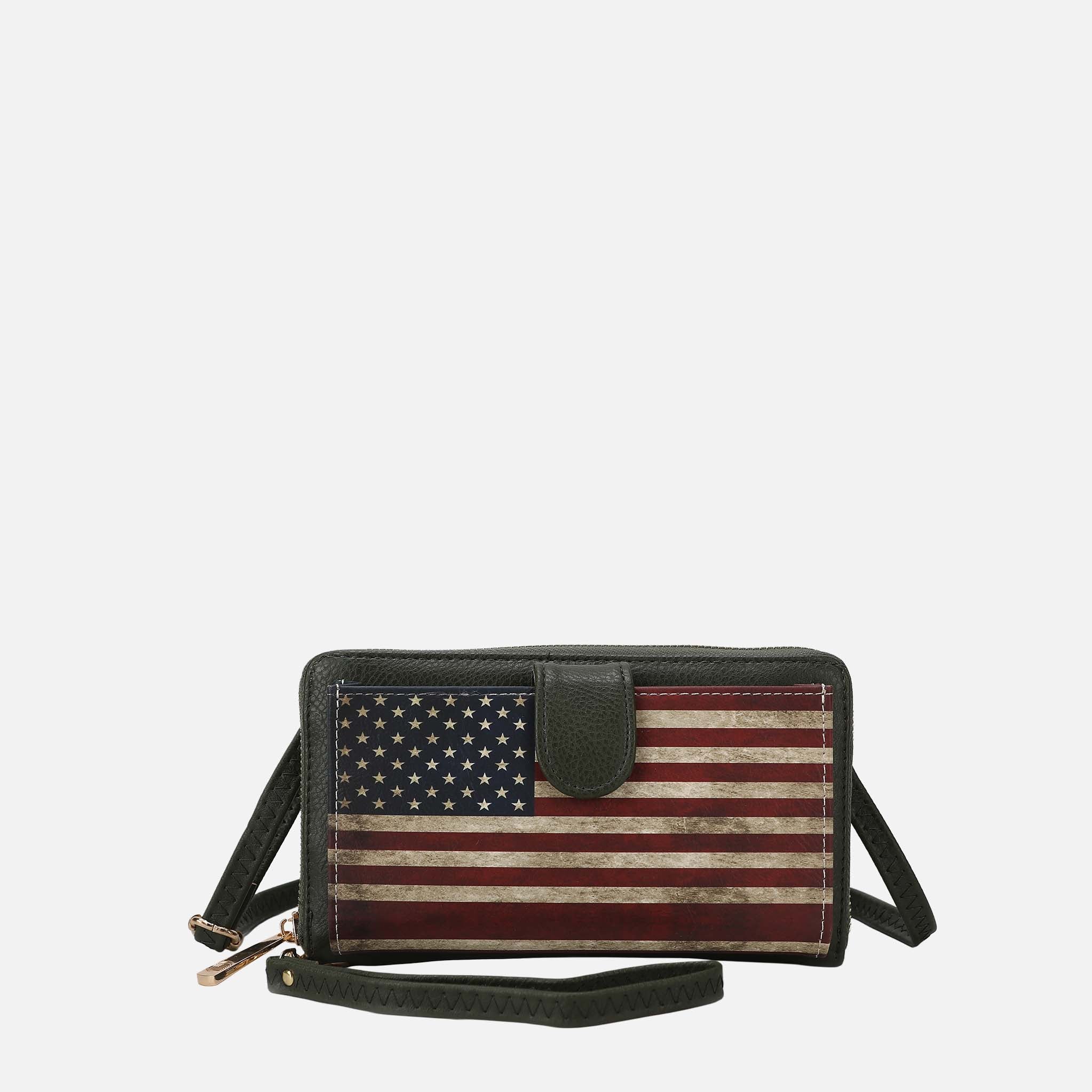 Kiara Printed Flag Phone Crossbody Bag