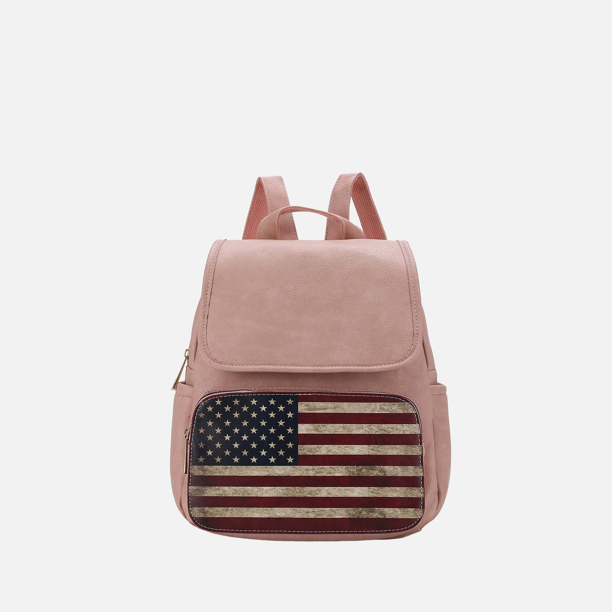 Regina Printed Flag Backpack