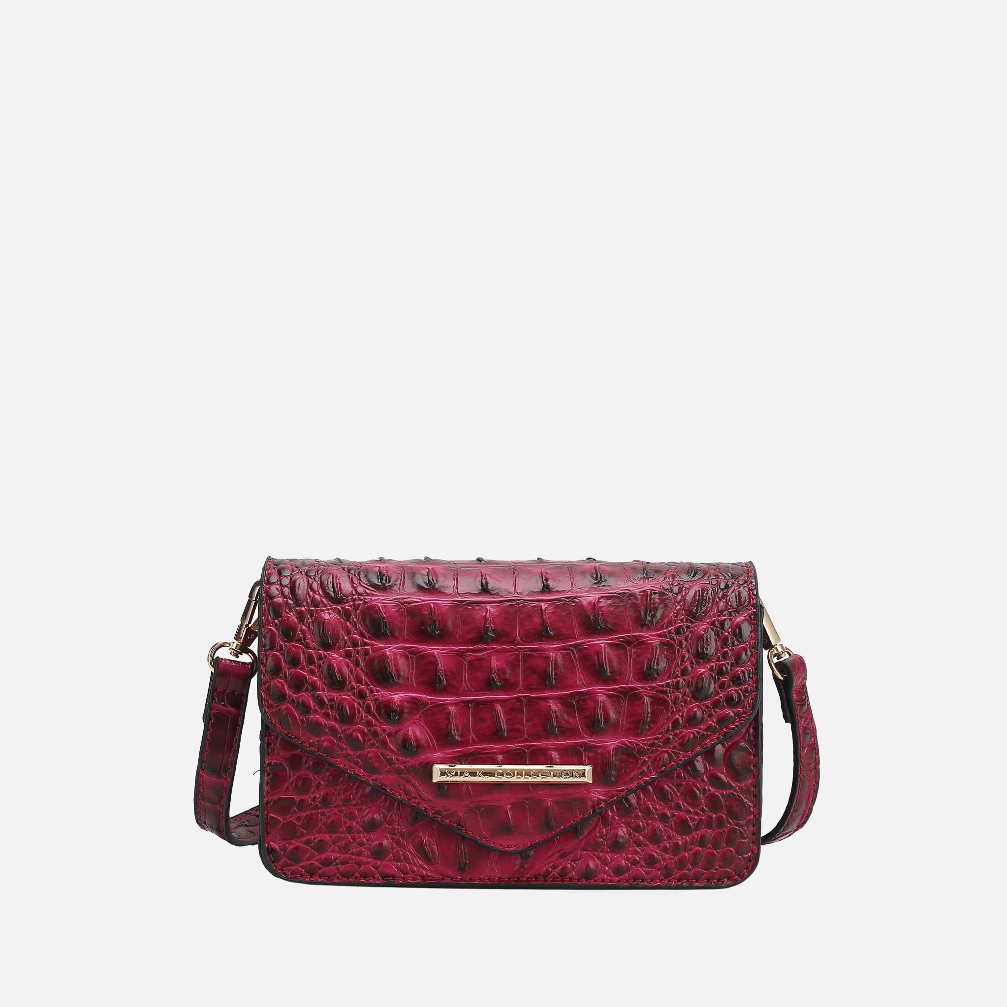 Vanta Solid Croc Saddle Bag